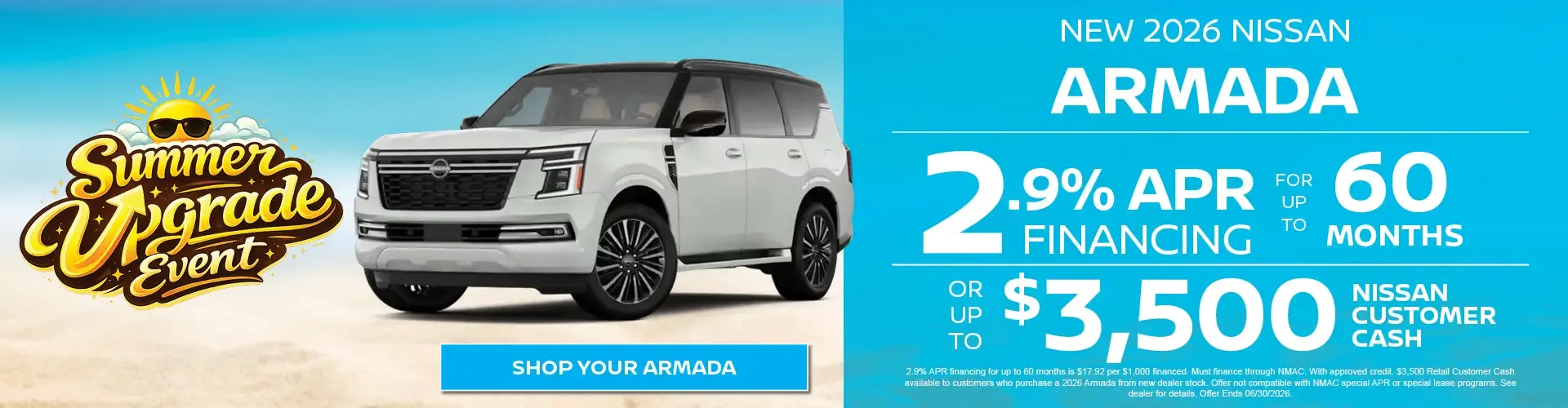 Special offer on    New 2026 Nissan Armada